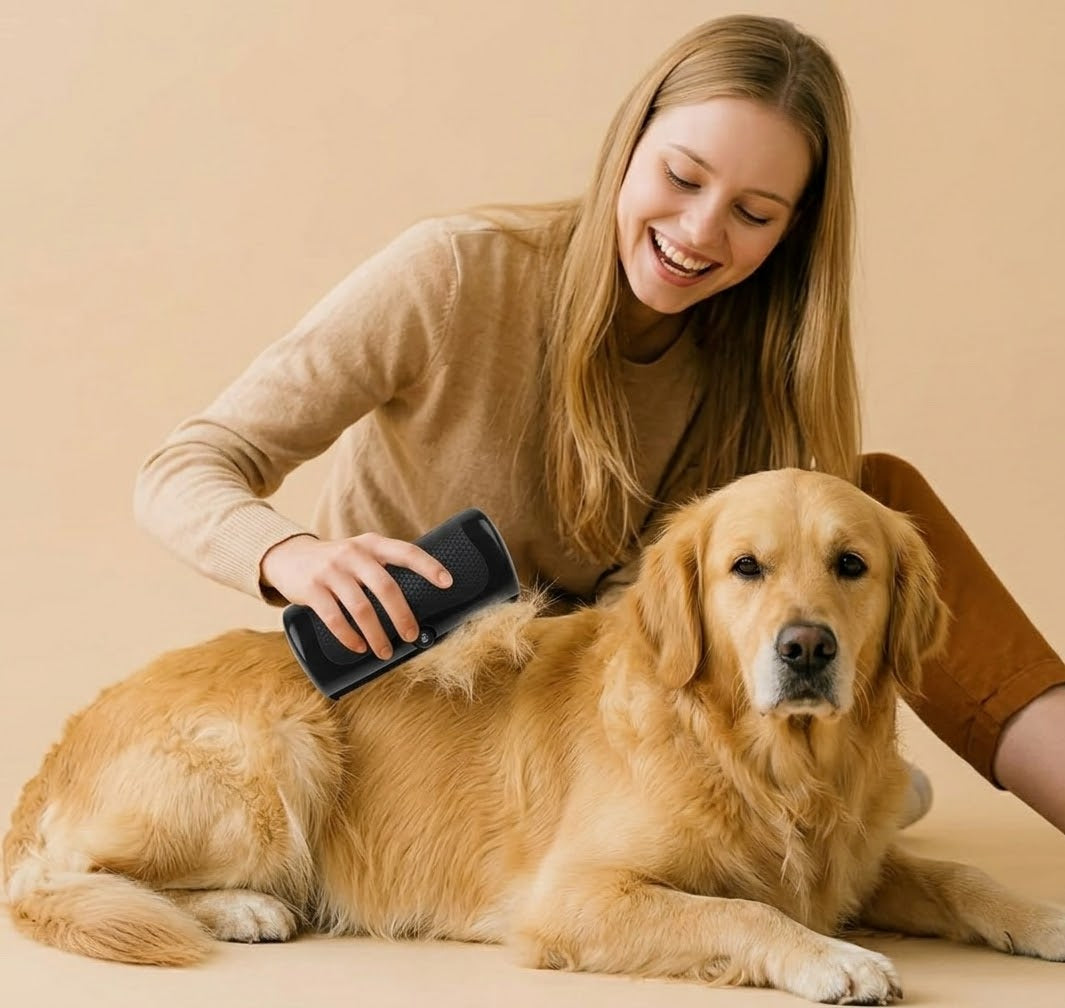 DailySolve Professional Pet Deshedding Brush & Grooming Tool – Ergonomic Anti-Slip Design with Stainless Steel Blade for Dogs, Cats, Rabbits, and Horses